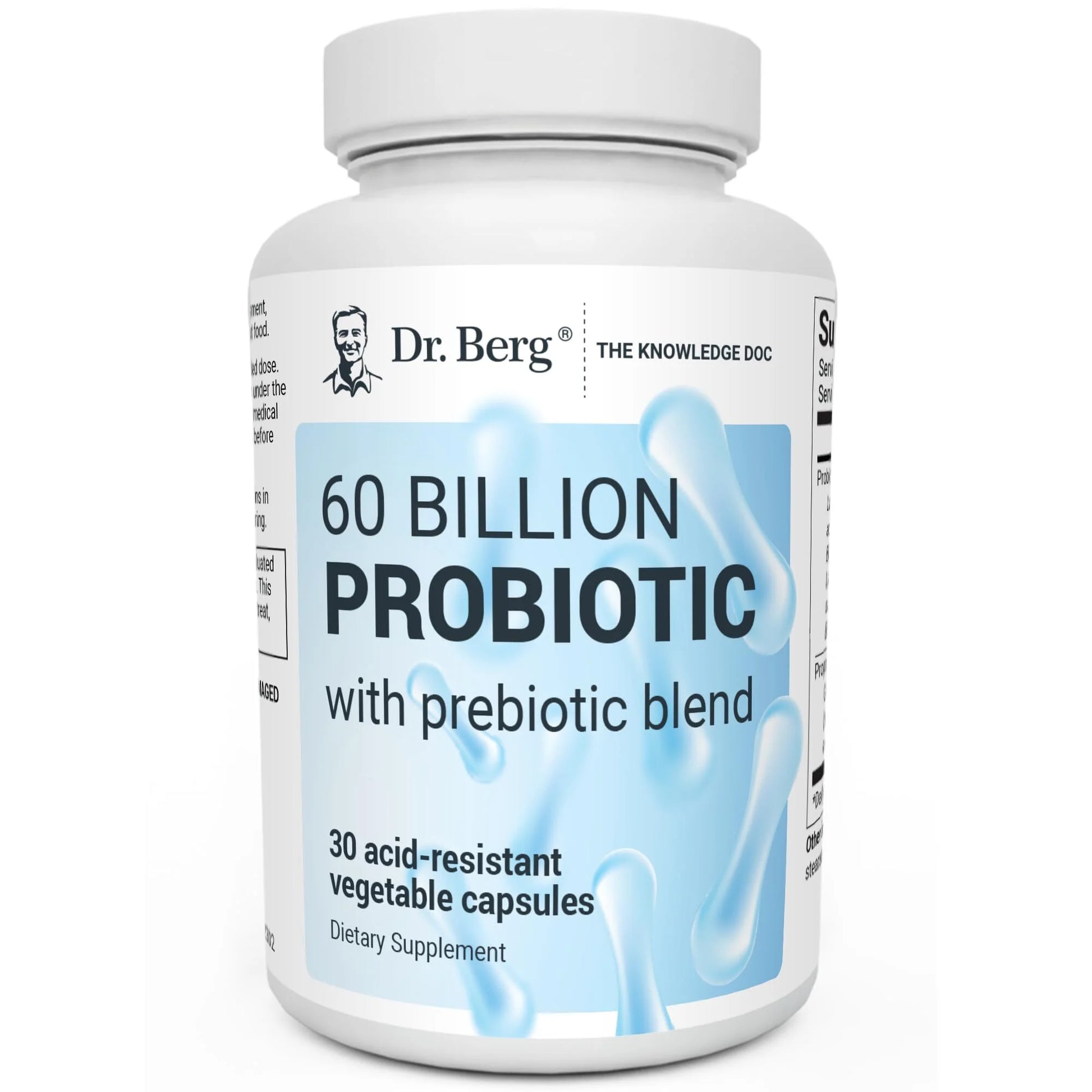   Dr. Berg 60 Billion Probiotic Capsules with Prebiotic Blend 