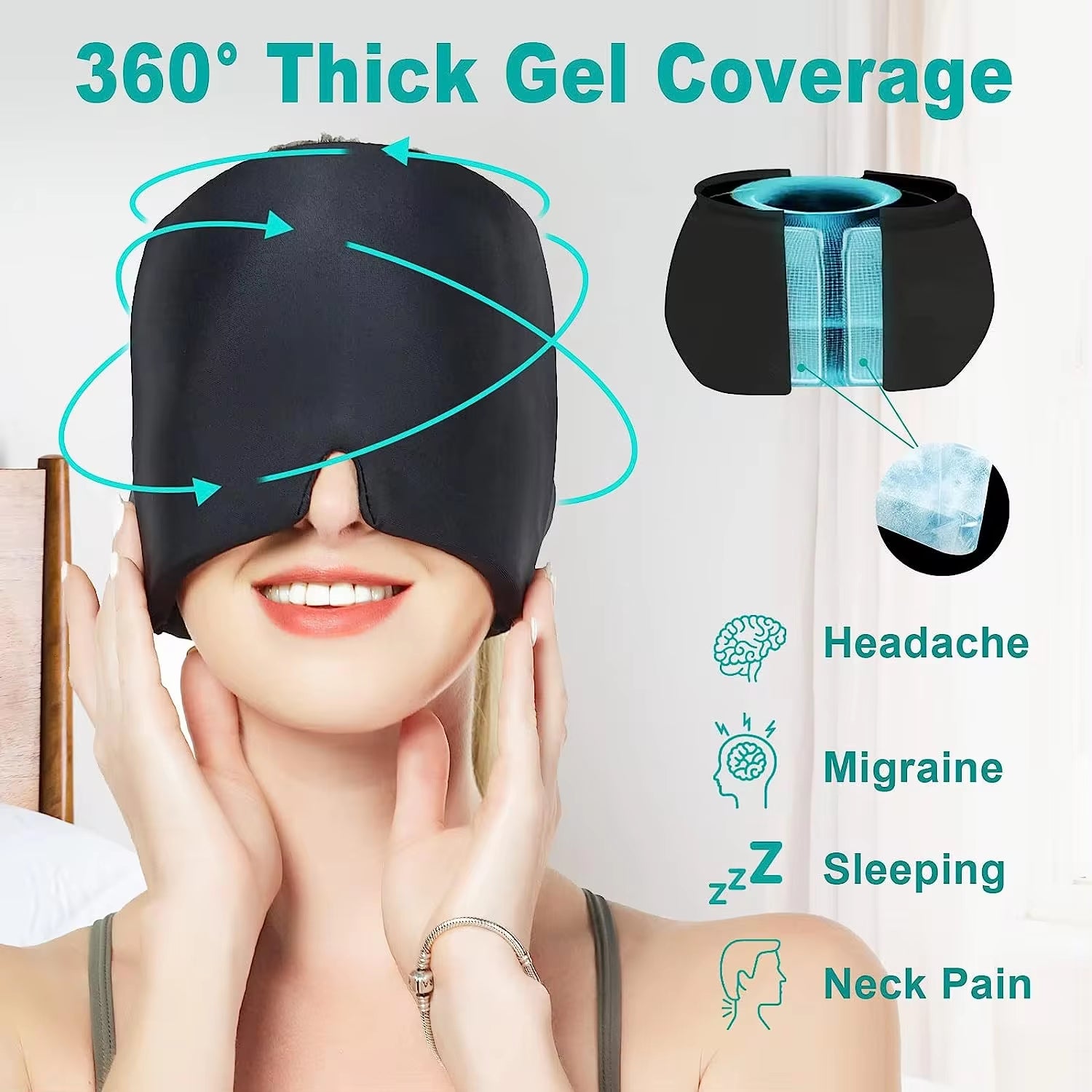 "Pain No More" Migraine Relief Cap