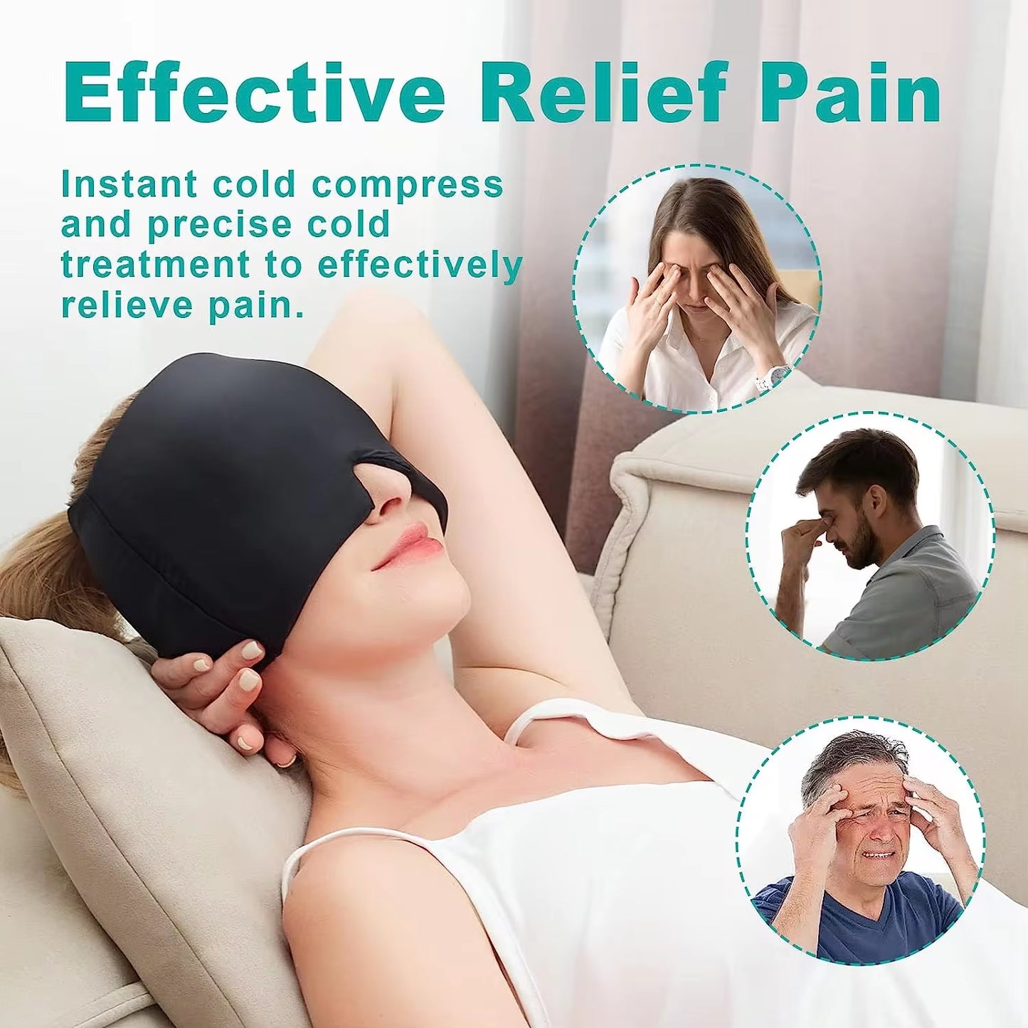 "Pain No More" Migraine Relief Cap